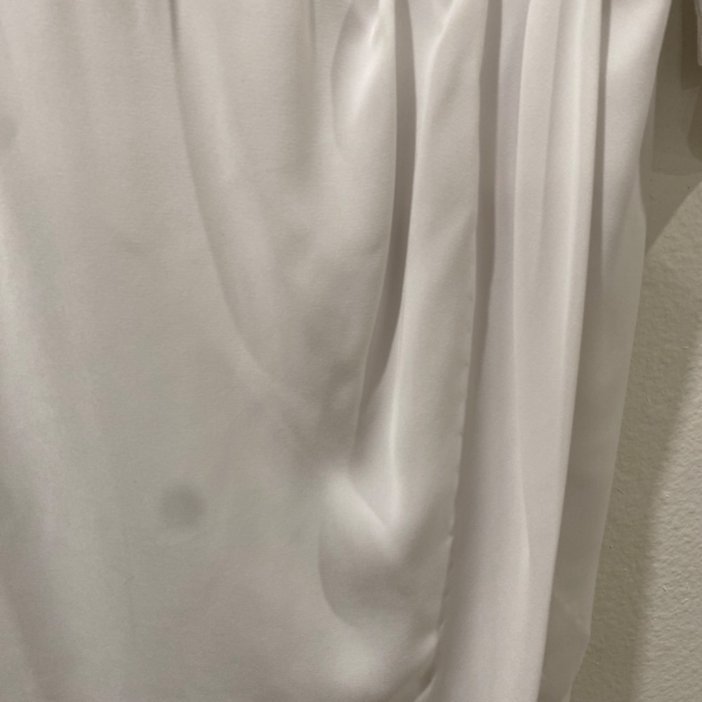 White MLM size S long sleeve wrap, elastic waste ,mini dress - Picture 5 of 9
